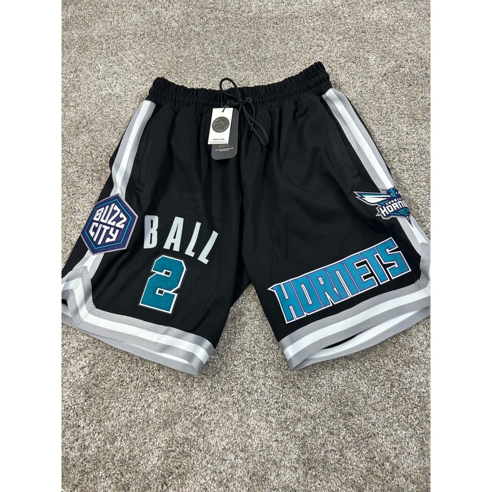 Pro Standard Charlotte Hornets LaMelo Ball NBA Shorts Black Men Large #0738